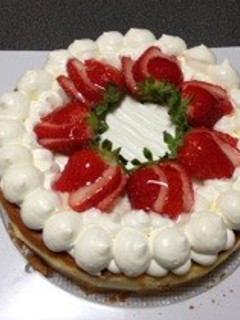 簡単Xmasリース チーズケーキ-レシピのメイン写真