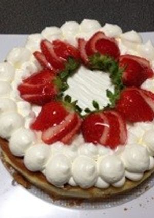 簡単Xmasリース チーズケーキ-レシピのメイン写真