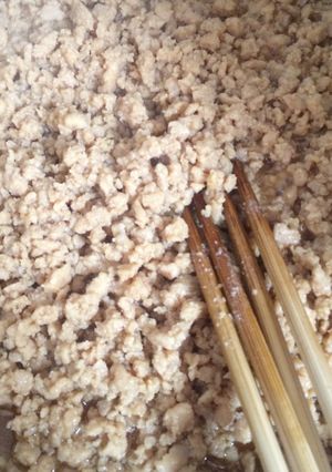 鶏そぼろ^_^めちゃ簡単で洗い物も少な！-レシピのメイン写真