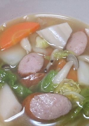 野菜いっぱい♪白菜スープ-レシピのメイン写真