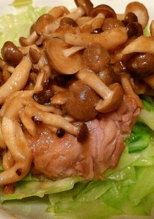 簡単☆鶏もものゴマ味噌キノコソースがけ-レシピのメイン写真