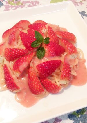 ♪イチゴ♡パスタ♪-レシピのメイン写真