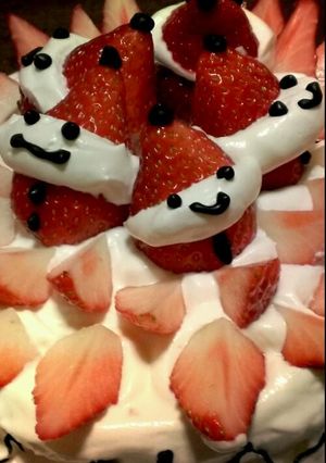 クリスマスいちごでサンタさんケーキ☆-レシピのメイン写真