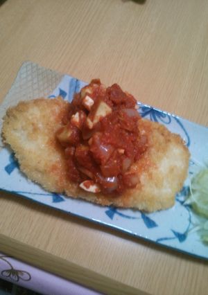 ゴロゴロソースのささみカツレツ☆-レシピのメイン写真