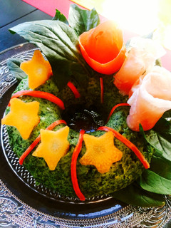 リース風♪卵とほうれん草の蒸し焼き-レシピのメイン写真