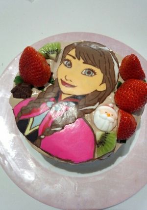 アナと雪の女王チョコプレート　アナ-レシピのメイン写真