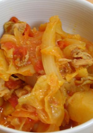 キャベツとじゃがいものトマト煮-レシピのメイン写真