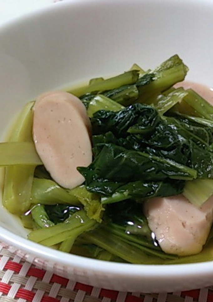 小松菜と魚肉ソーセージのさっと煮-レシピのメイン写真