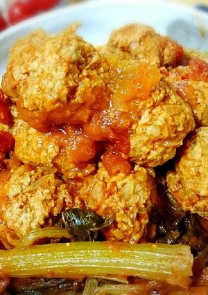 トマト煮込みハンバーグ-レシピのメイン写真