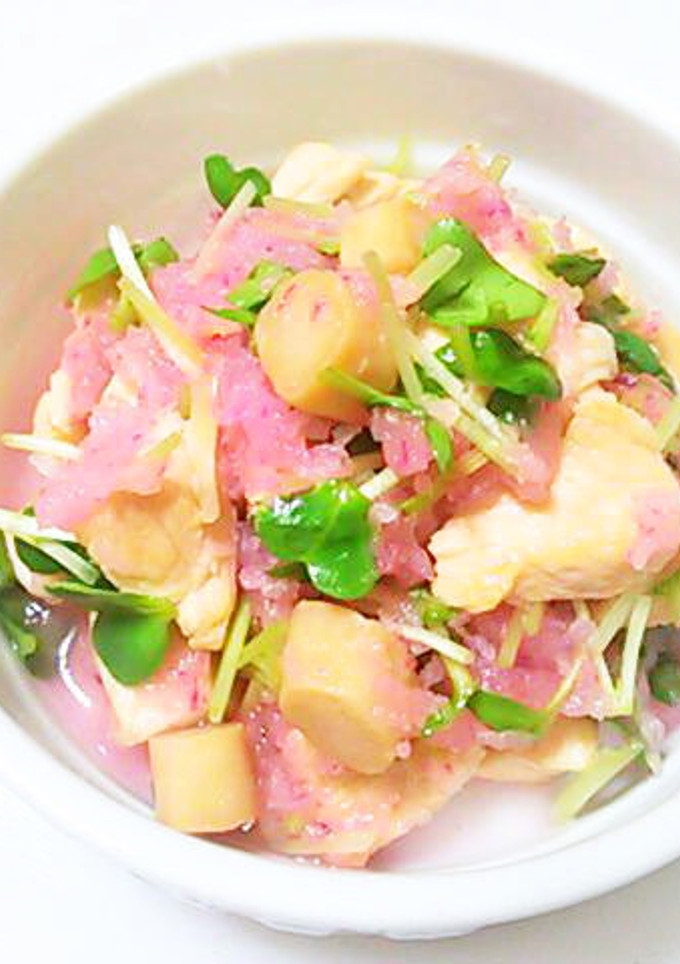 鶏肉とエリンギのみぞれ和え☆むらさき大根-レシピのメイン写真
