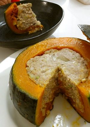 まるごとかぼちゃハンバーグ-レシピのメイン写真