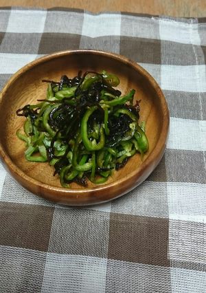 簡単ピーマンの塩昆布合え-レシピのメイン写真