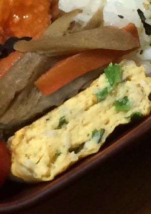 【お弁当】しらすとネギの卵焼き-レシピのメイン写真