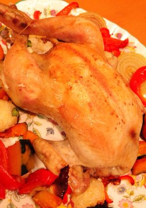 簡単 丸鳥ローストチキンで豪華なお正月を-レシピのメイン写真