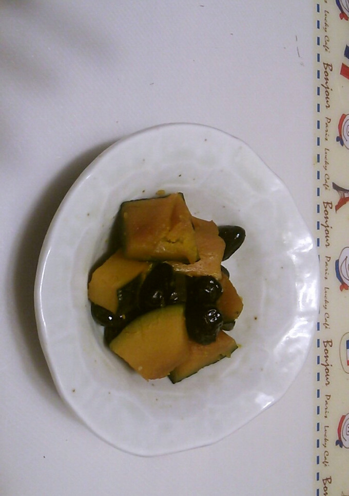 かぼちゃと黒豆の煮物-レシピのメイン写真