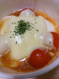 寒い日に♪豆腐とトマトのチーズ乗せ-レシピのメイン写真