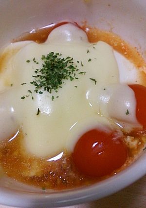 寒い日に♪豆腐とトマトのチーズ乗せ-レシピのメイン写真