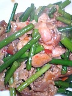 甘辛♪豚肉とにんにくの芽炒め-レシピのメイン写真
