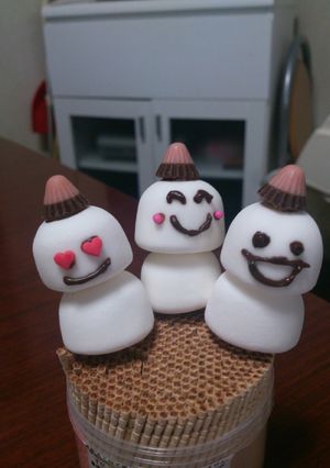 ケーキデコ☆雪だるまちゃん☆-レシピのメイン写真