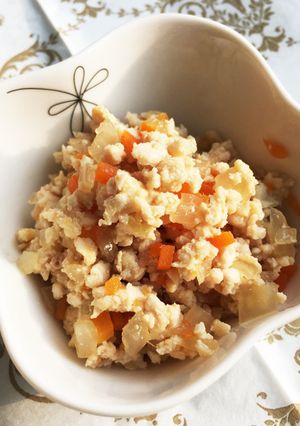 野菜入り鶏そぼろ☆離乳食-レシピのメイン写真