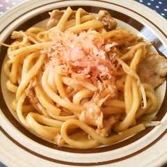รูปของ もやし炒めリメイク☆お手軽焼きうどん♪