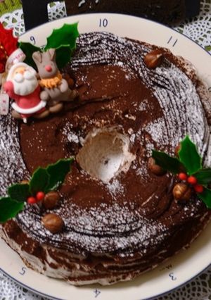 簡単デコ♪リース風クリスマスケーキ-レシピのメイン写真