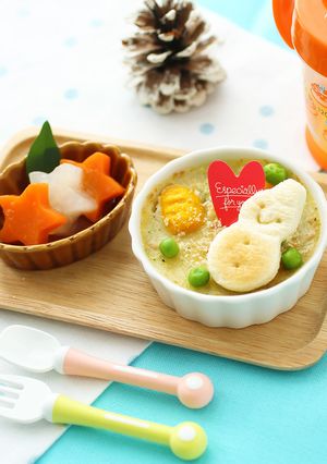 離乳食　雪だるまとかぼちゃのグラタン-レシピのメイン写真