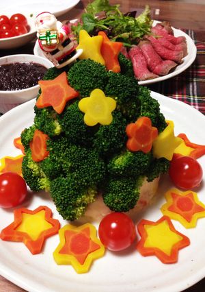 クリスマスに♡ブロッコリーのツリーサラダ-レシピのメイン写真
