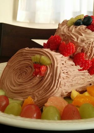 クリスマスに 簡単ブッシュドノエル☆-レシピのメイン写真