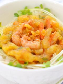 めんつゆで簡単♪甘えびかき揚げ丼-レシピのメイン写真
