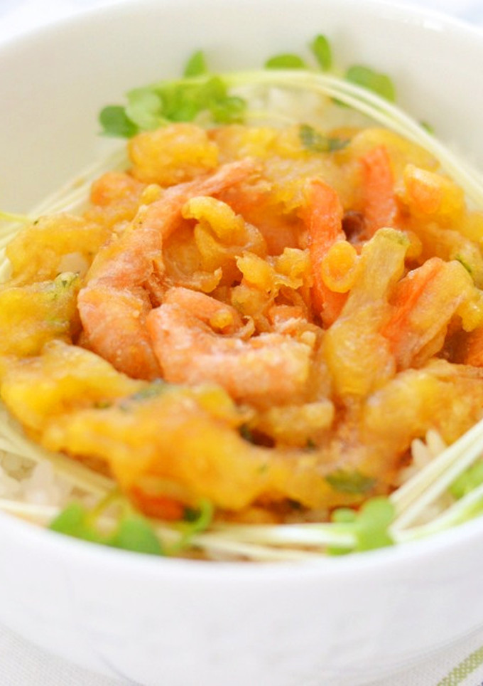 めんつゆで簡単♪甘えびかき揚げ丼-レシピのメイン写真