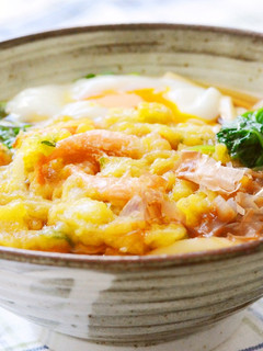 めんつゆで簡単♪甘えびかき揚げうどん-レシピのメイン写真