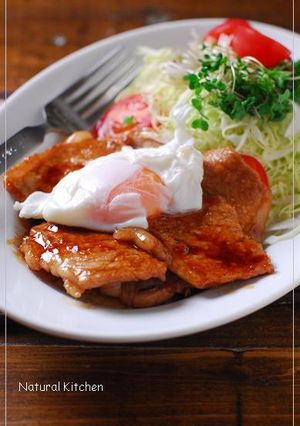 豚ロースの照りマヨポークソテー温タマ乗せ-レシピのメイン写真