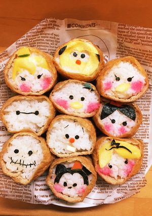 ツムツムいなり寿司☆お弁当☆イベントに！-レシピのメイン写真