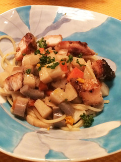 ブリと根菜の和風パスタ-レシピのメイン写真