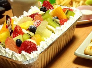超簡単カットフルーツでスコップケーキ♡-レシピのメイン写真