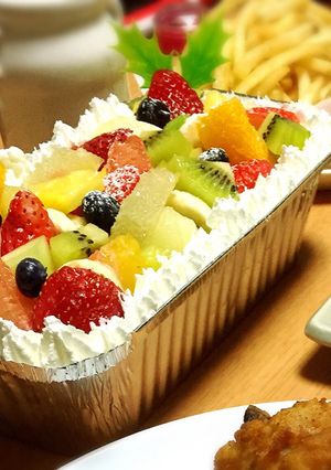 超簡単カットフルーツでスコップケーキ♡-レシピのメイン写真