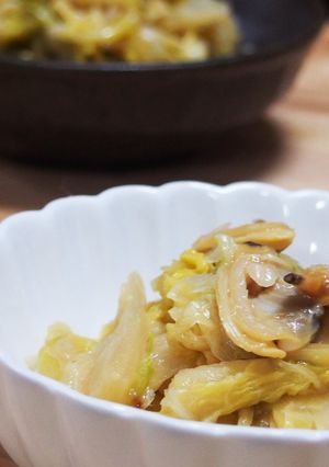 レンジで！あさりと白菜の味噌バタ蒸し-レシピのメイン写真