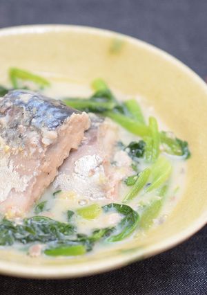妊娠、授乳中に!さば水煮缶の豆乳みそ煮-レシピのメイン写真