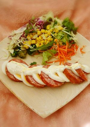 ♪ソーセージとゆでたまごの簡単前菜♪-レシピのメイン写真