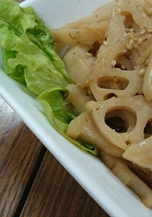 シャキシャキ食感♬蓮根の甘辛生姜炒め-レシピのメイン写真