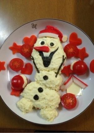 アナと雪の女王！サンタオラフのポテサラ！-レシピのメイン写真
