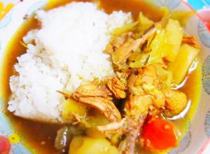 余ったチキン丸焼きがスープカレーに大変身-レシピのメイン写真