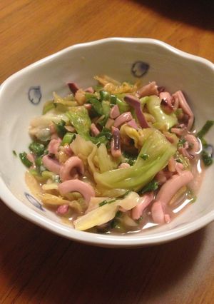 イカの塩辛アレンジレシピ！炒め物！-レシピのメイン写真