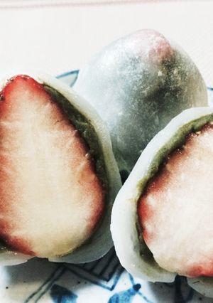 苺大福抹茶あん-レシピのメイン写真