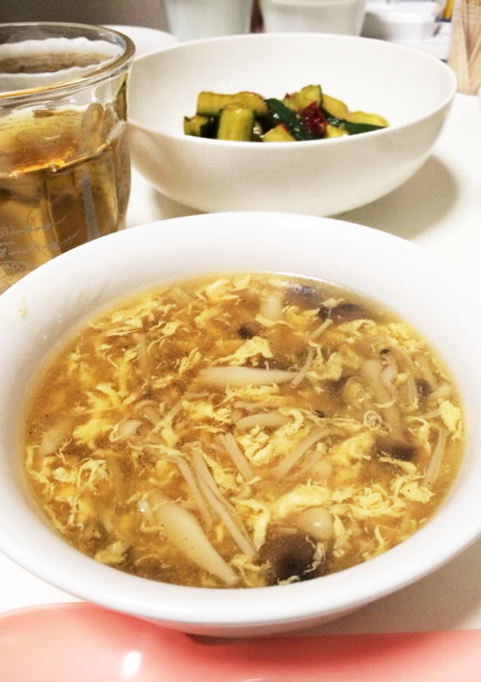 中華料理屋さん風 卵とキノコのかき玉汁-レシピのメイン写真
