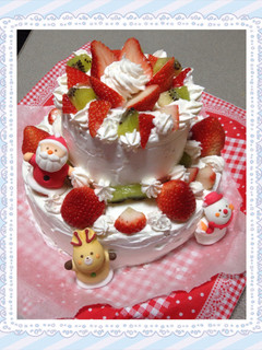 家用簡単2段クリスマスケーキ-レシピのメイン写真