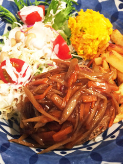 野菜たっぷり☆きんぴらハンバーグ-レシピのメイン写真