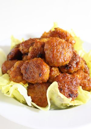 ★豆腐入りでヘルシー♪肉団子の甘酢絡め★-レシピのメイン写真
