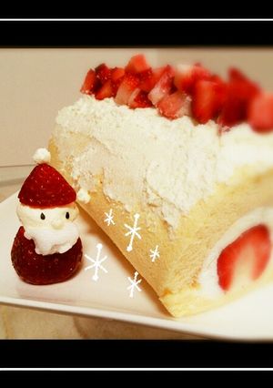 いちごサンタ ♡ ふわふわおひげ-レシピのメイン写真